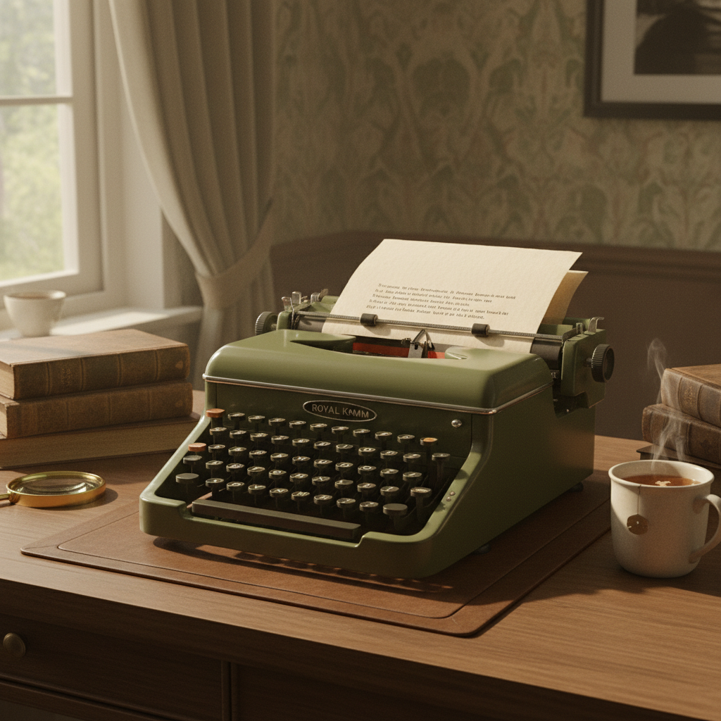 The Typewriter Clatter — a remembered scene
