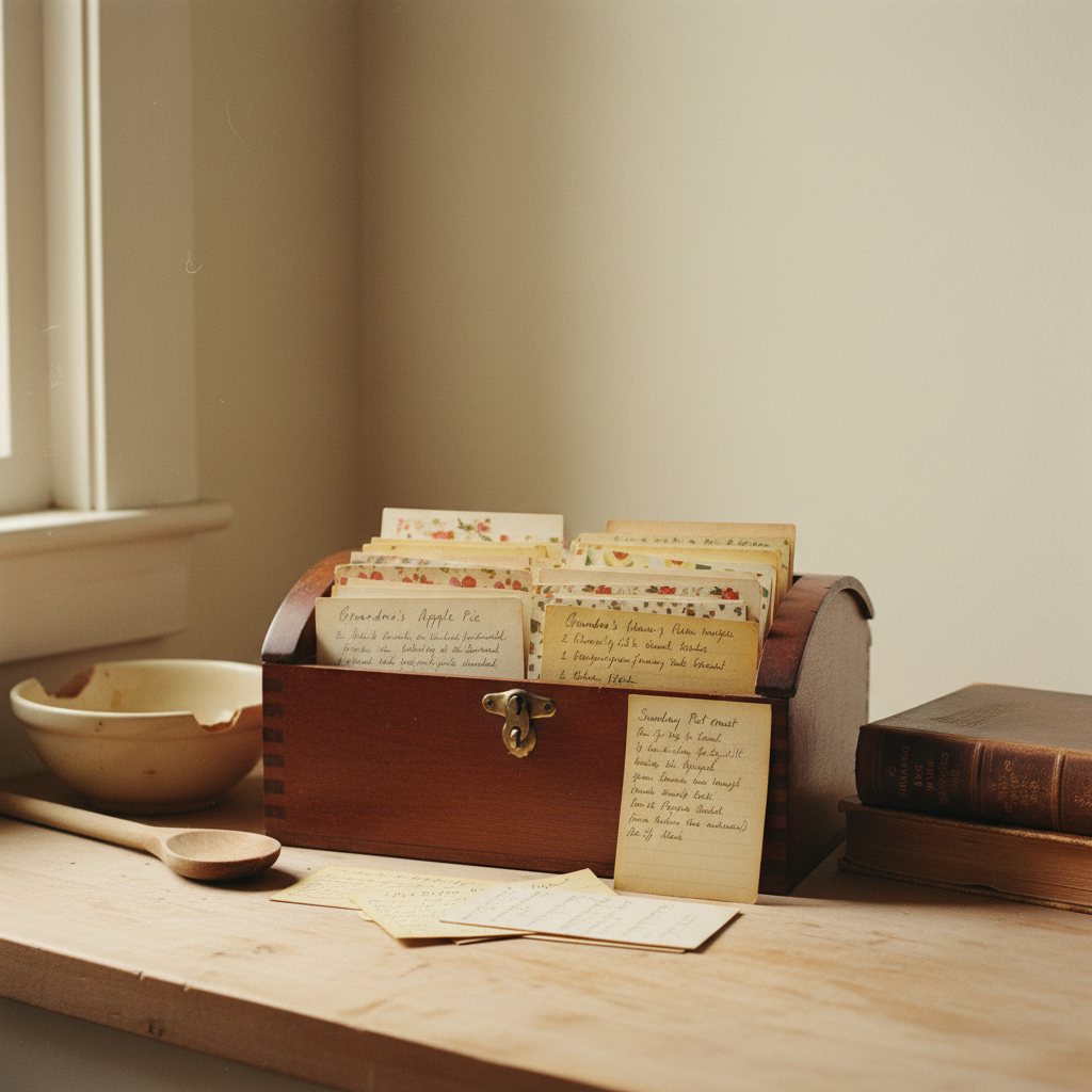 The Handwritten Recipe Box — a remembered scene