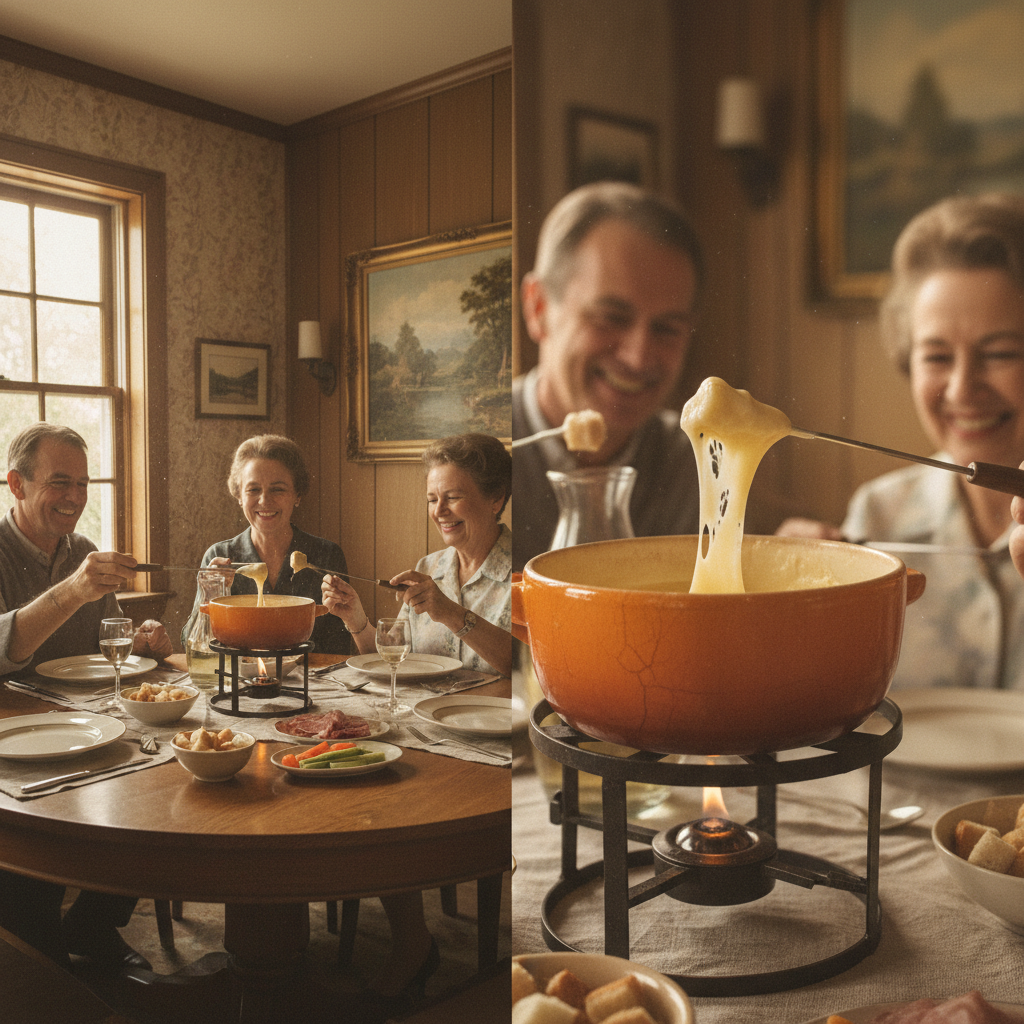 Illustration for The Fondue Set at Every Dinner Party