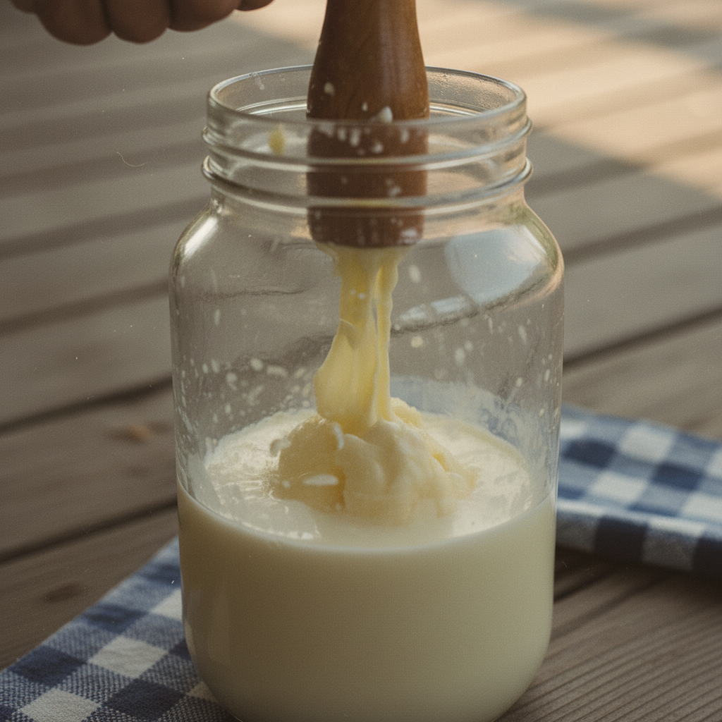 Illustration for The Butter Churn on the Back Porch