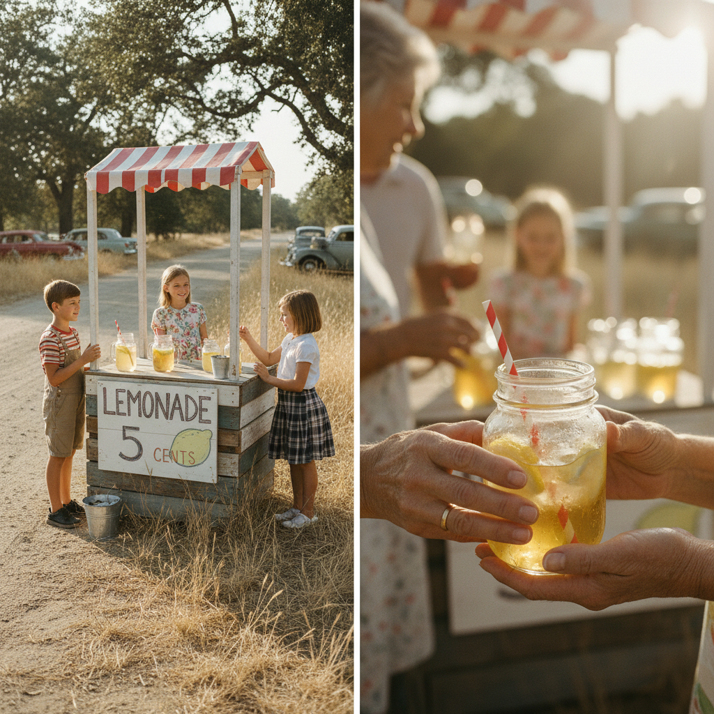 A closer memory of The Lemonade Stand on a Hot Summer Day