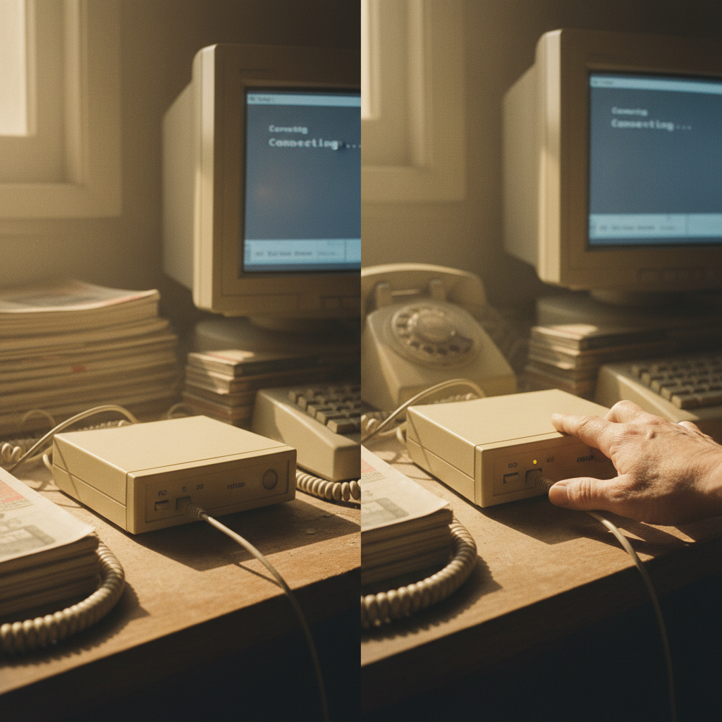 A closer memory of The Dial-Up Modem Screeching to Connect