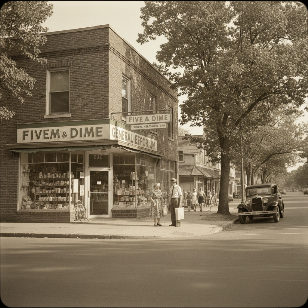 The Five and Dime Store — a remembered scene