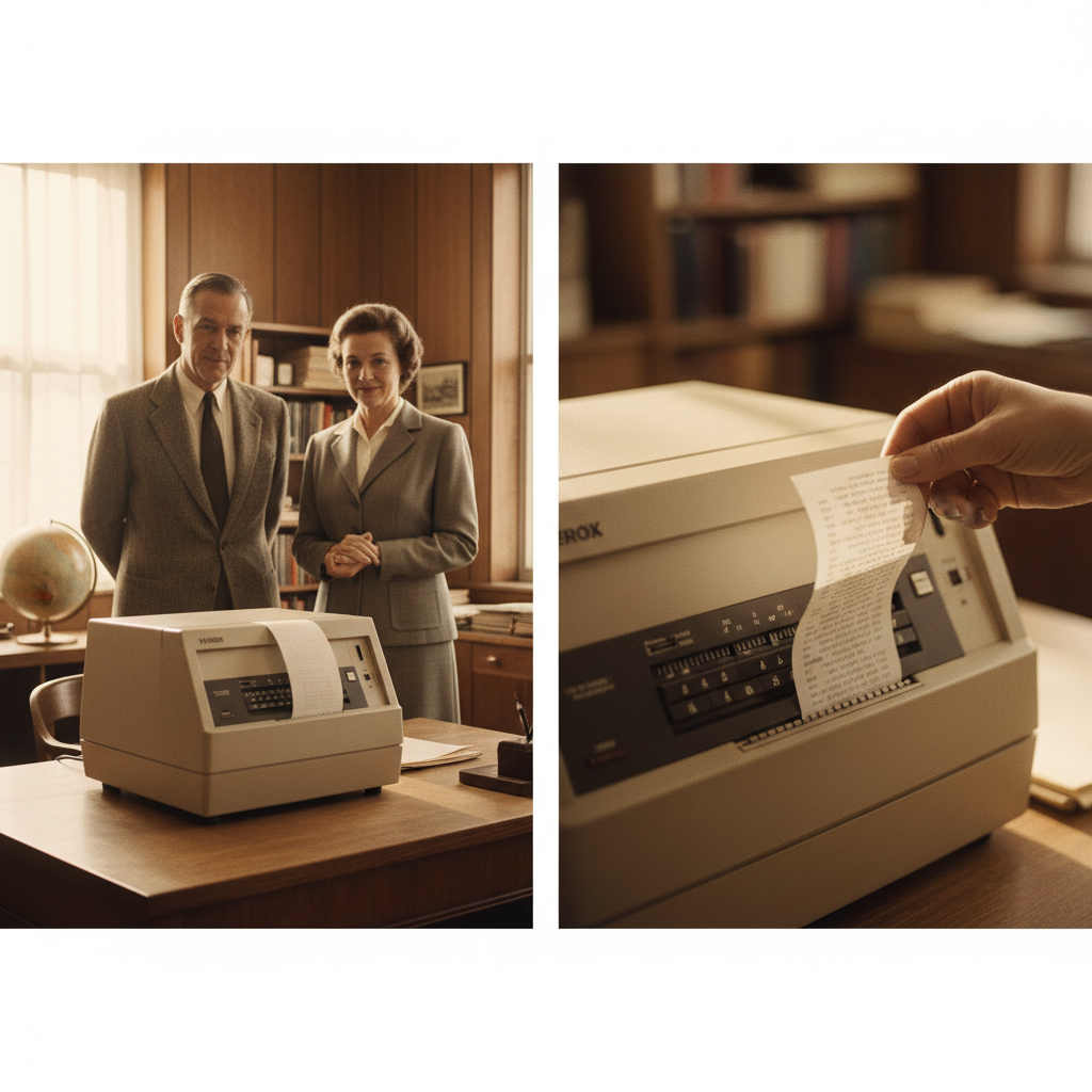 Illustration for The Fax Machine and the Urgent Paper Page