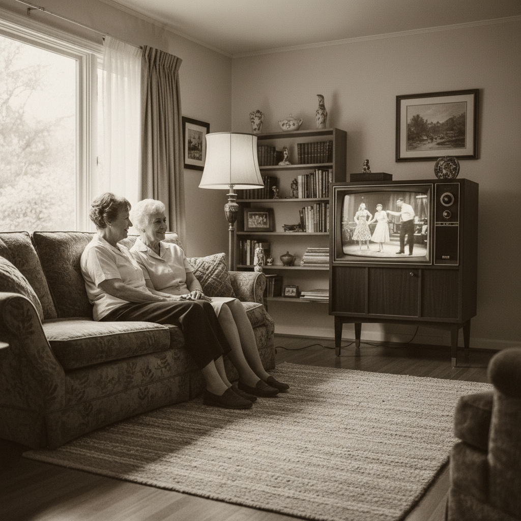 The Variety Show on Black and White TV — a remembered scene