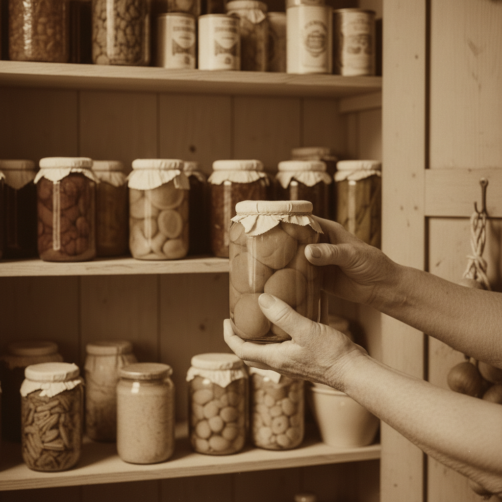 A closer memory of The Pantry Larder Stocked for Winter