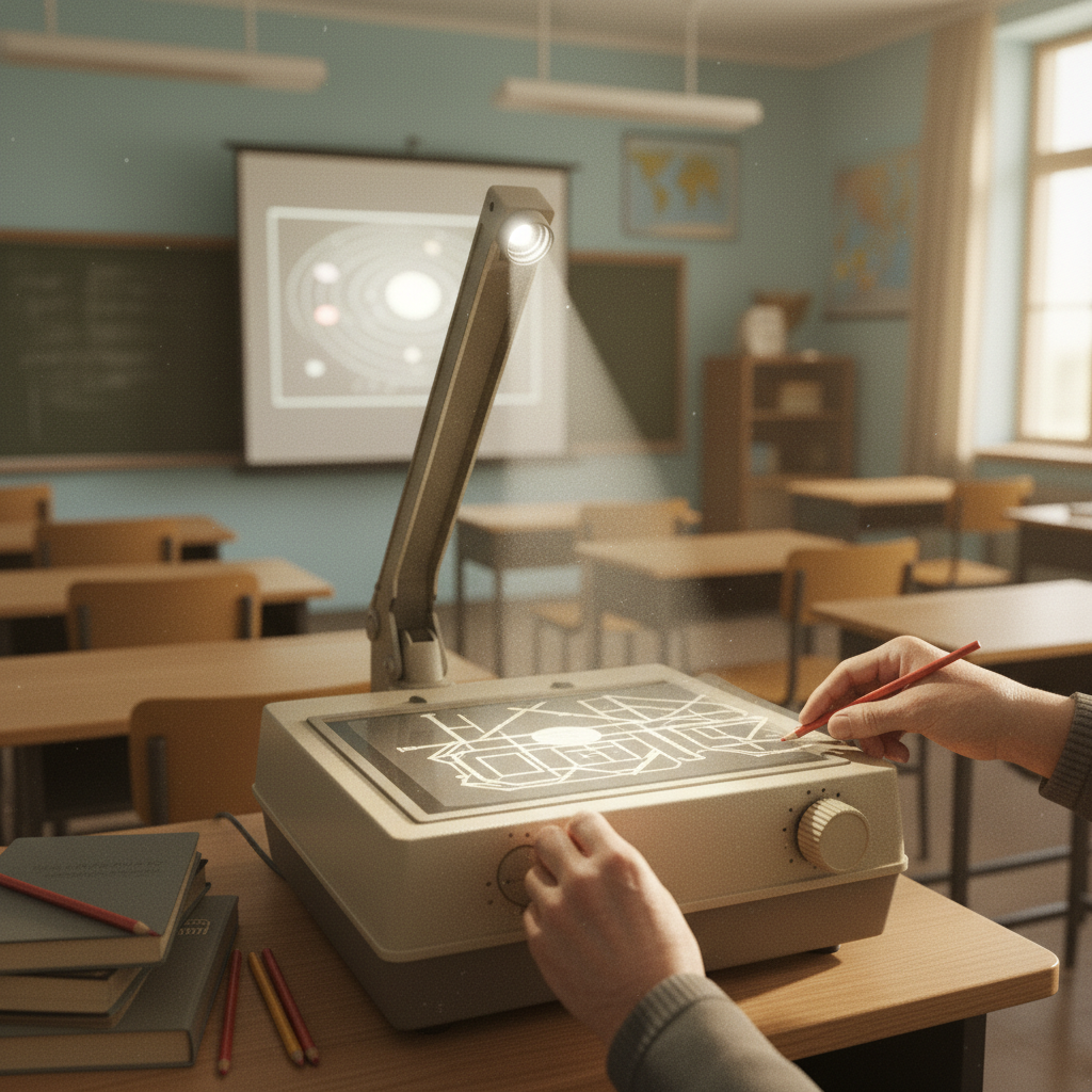 A closer memory of The Overhead Projector in the Classroom