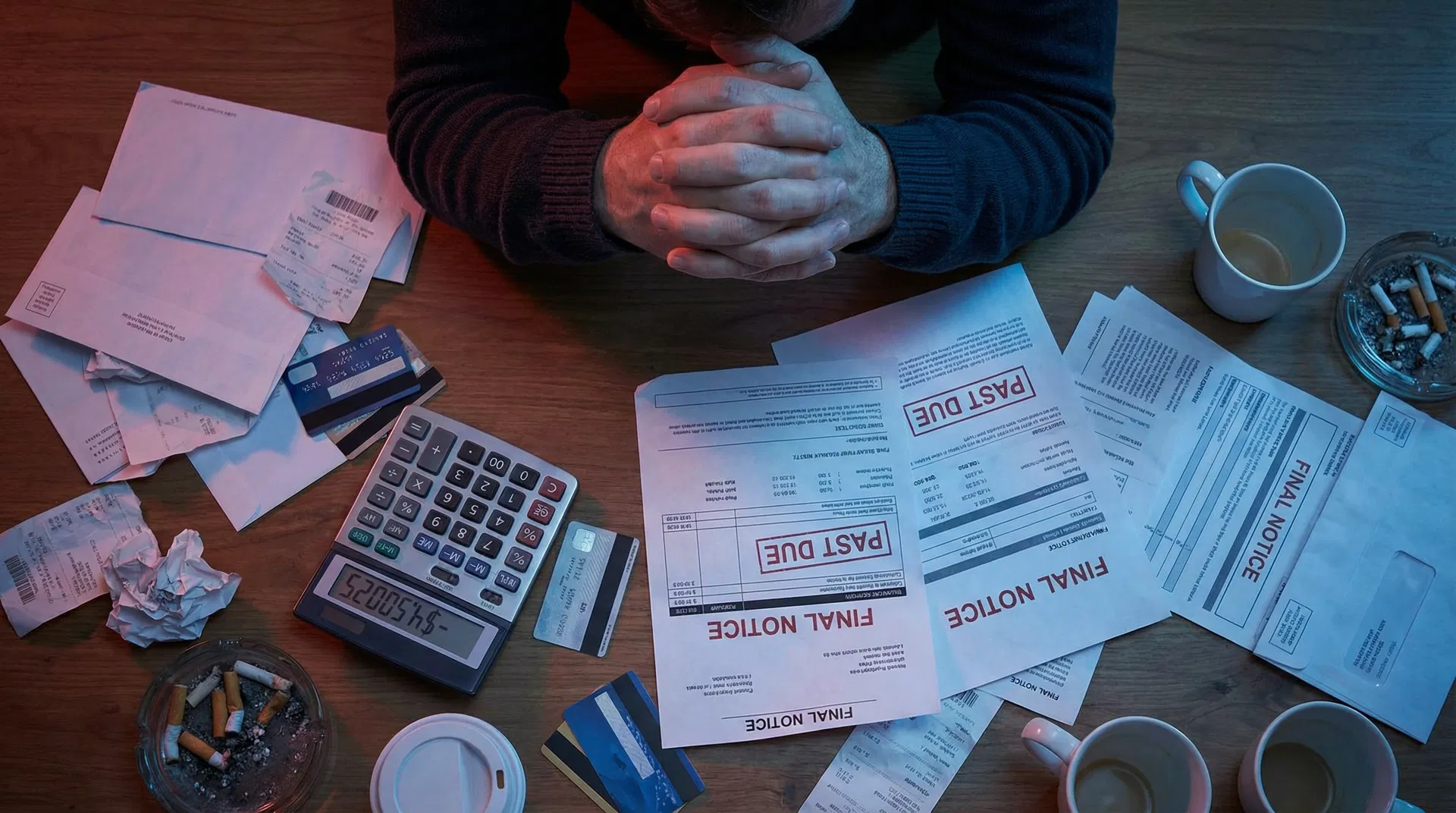 Documentos desorganizados e confusão financeira