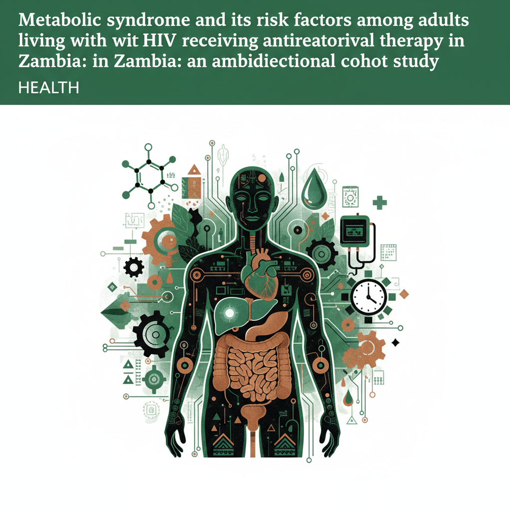 Metabolic syndrome and its risk factors among adults living with HIV receiving antiretroviral therapy in Zambia: an ambidirectional cohort study