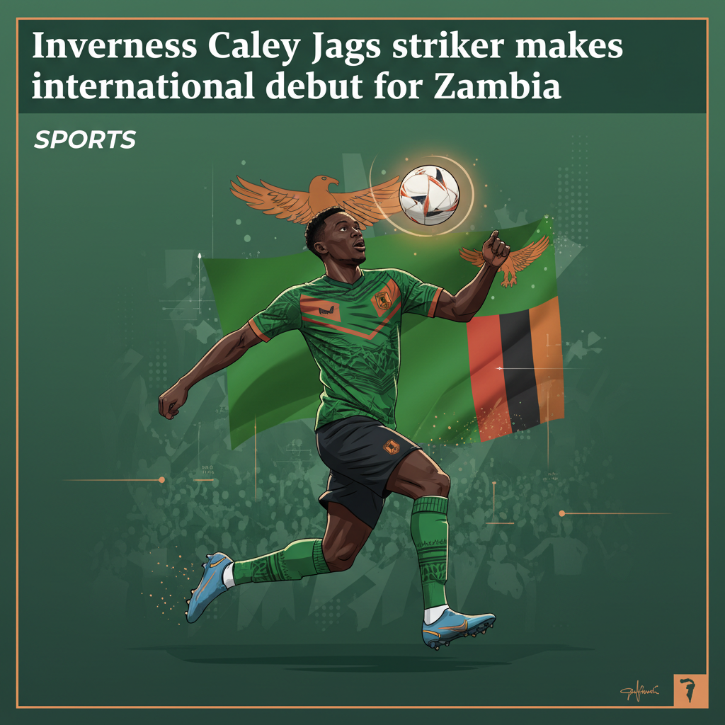 Inverness Caley Jags striker makes international debut for Zambia