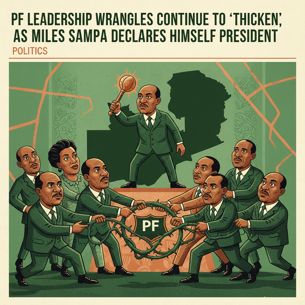 PF leadership wrangles continue to ‘thicken’, as Miles Sampa declares himself president