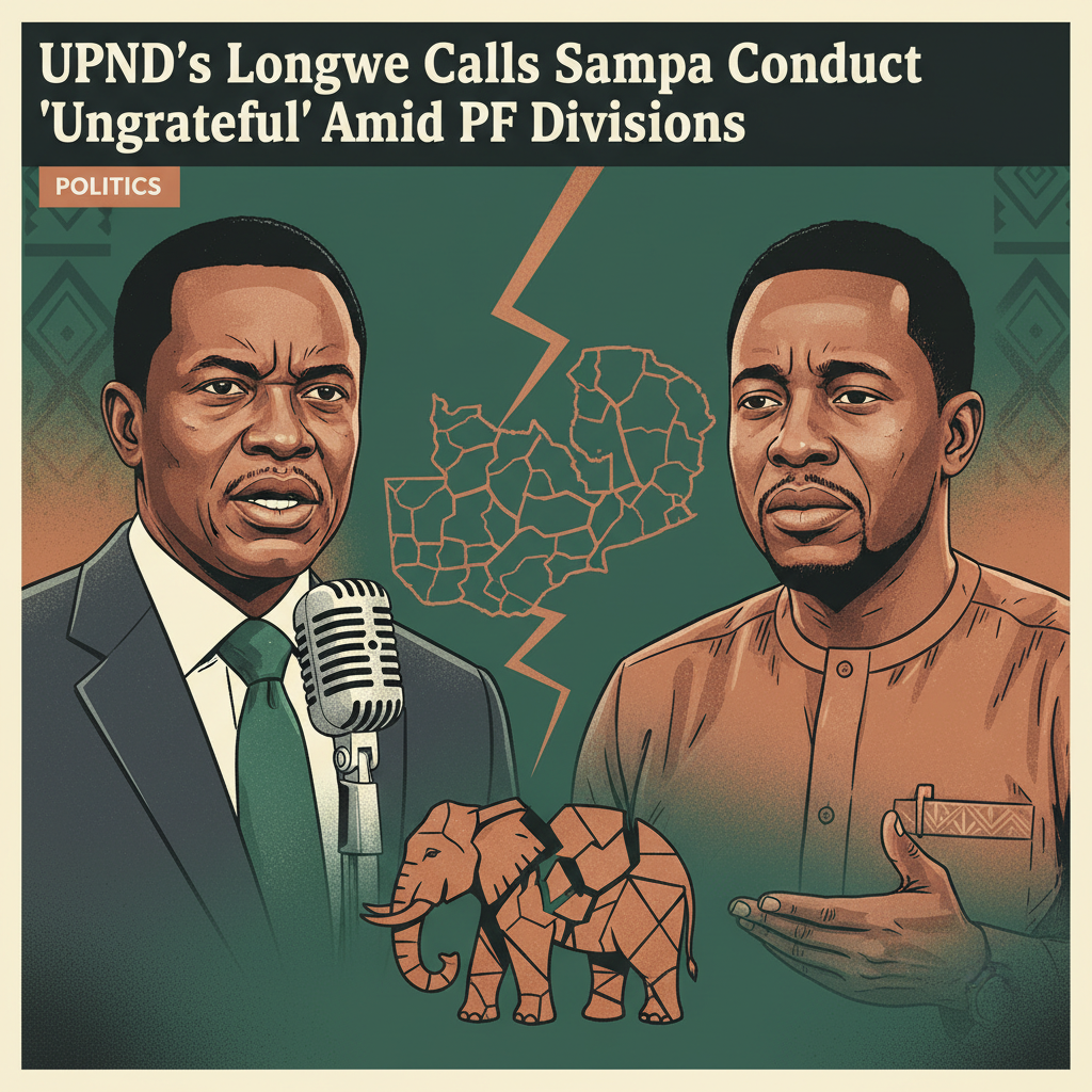 UPND’s Longwe Calls Sampa Conduct ‘Ungrateful’ Amid PF Divisions