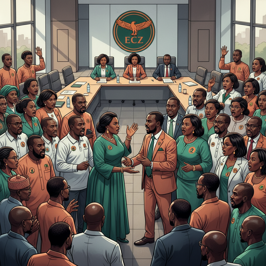 Over 50 political parties meet ECZ, as faction leaders clash