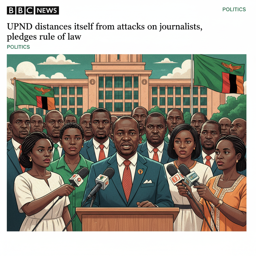 UPND distances itself from attacks on journalists, pledges rule of law