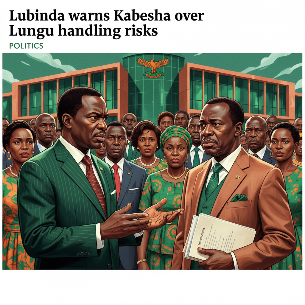 Lubinda warns Kabesha over Lungu handling risks