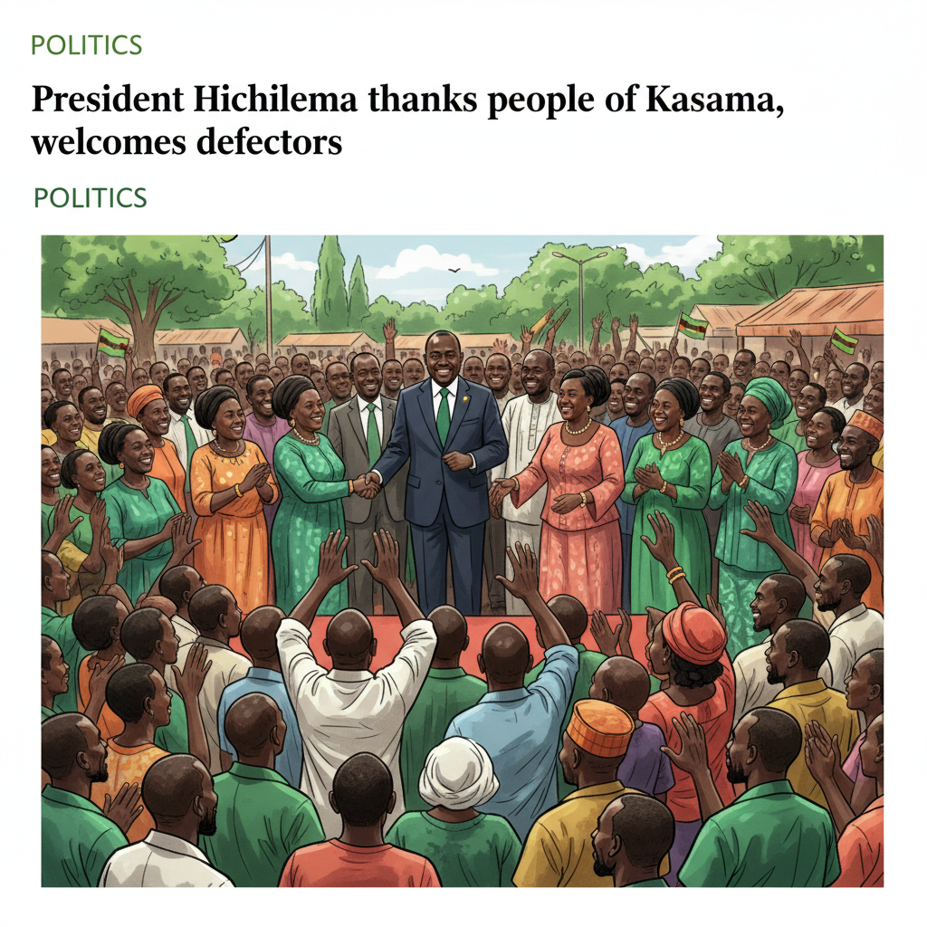 President Hichilema thanks people of Kasama, welcomes defectors