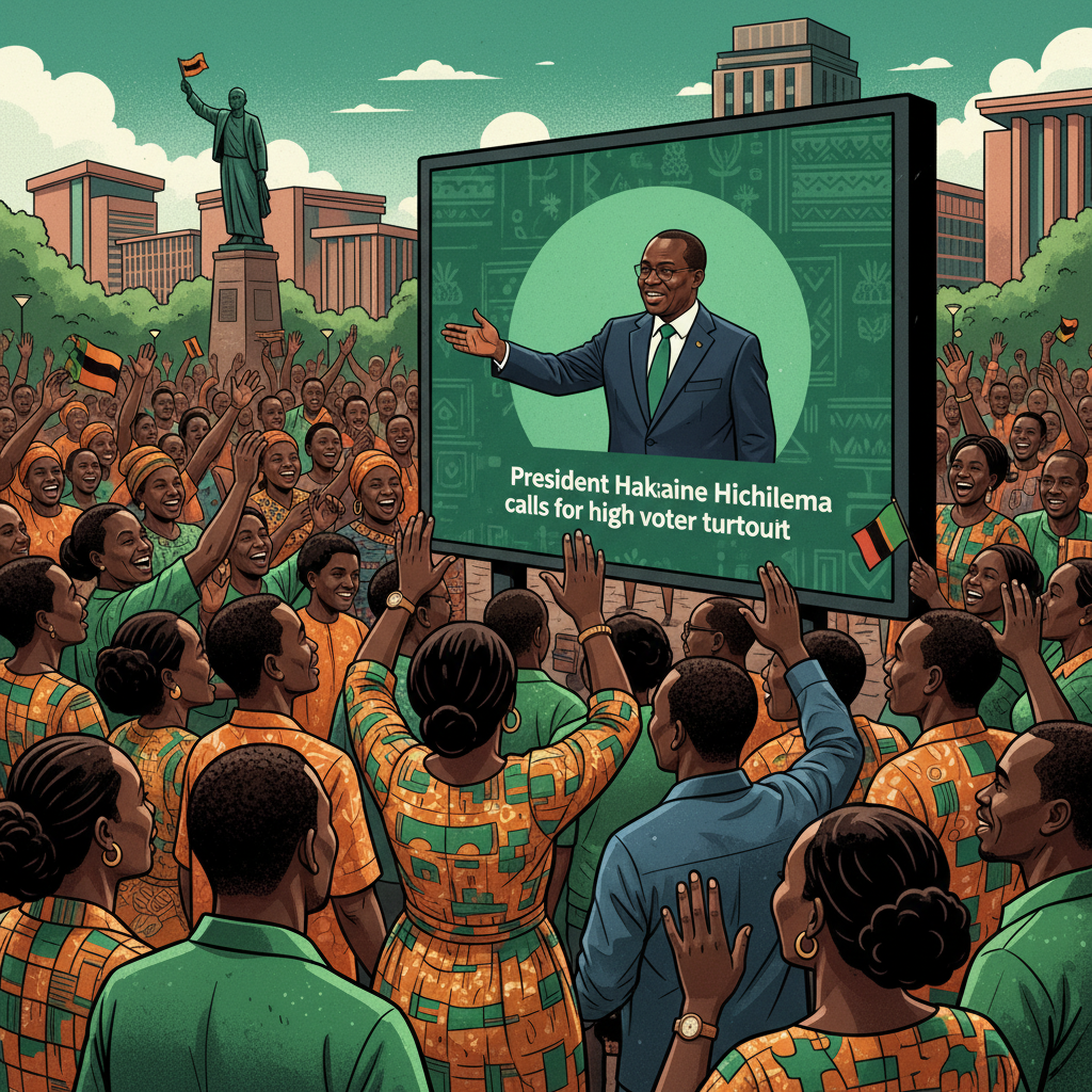 President Hakainde Hichilema calls for high voter turnout.