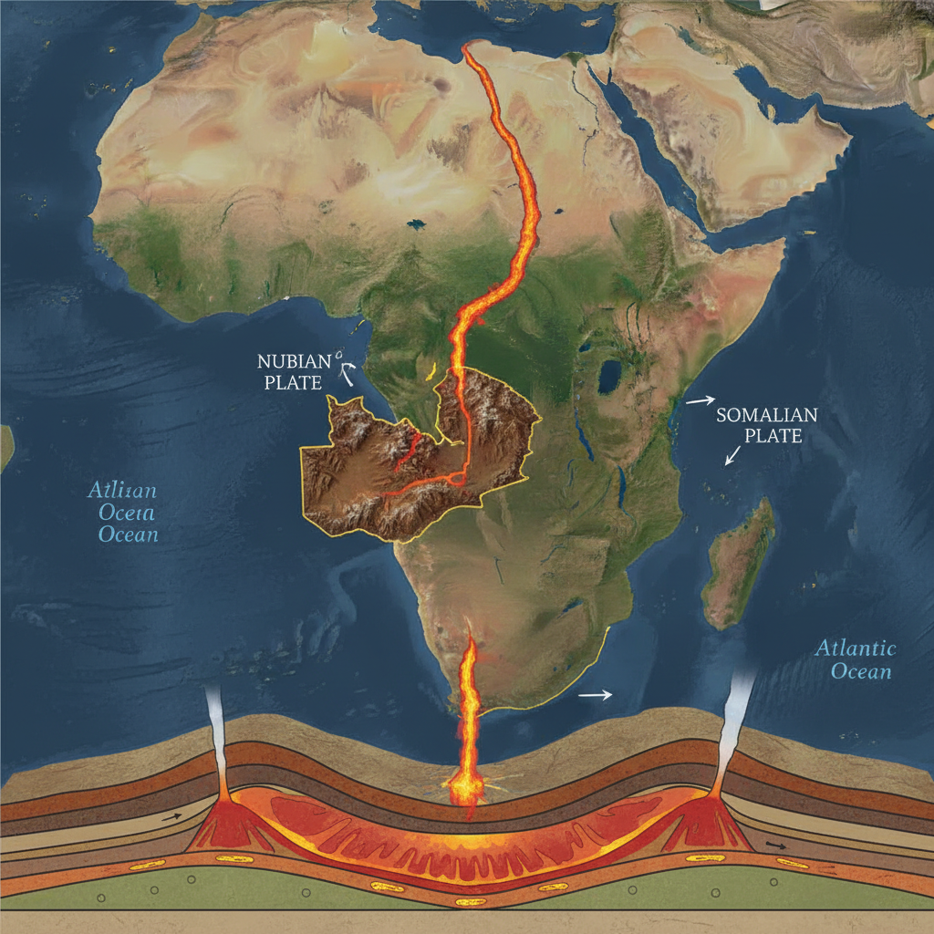 Africa may be splitting apart along a newly active rift in Zambia