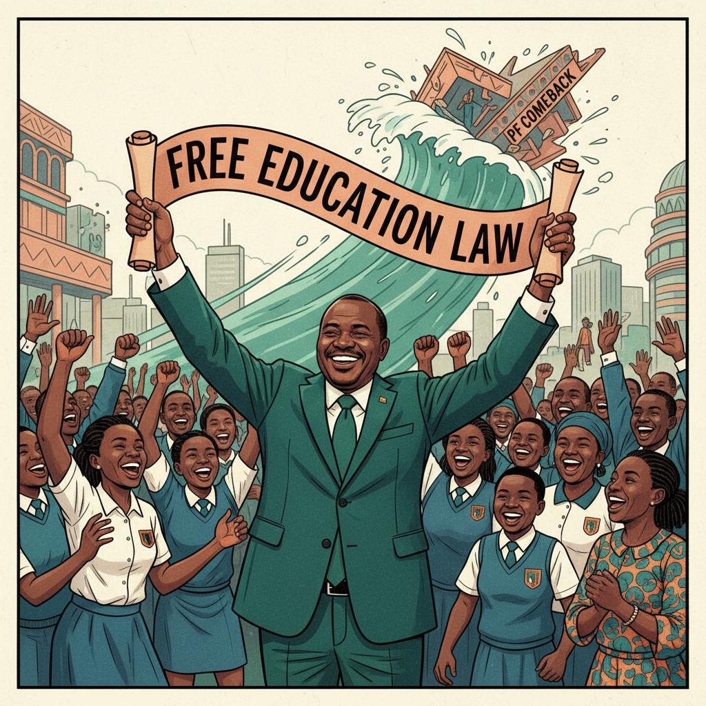 Hichilema Turns Free Education into Law, Deflates PF Comeback