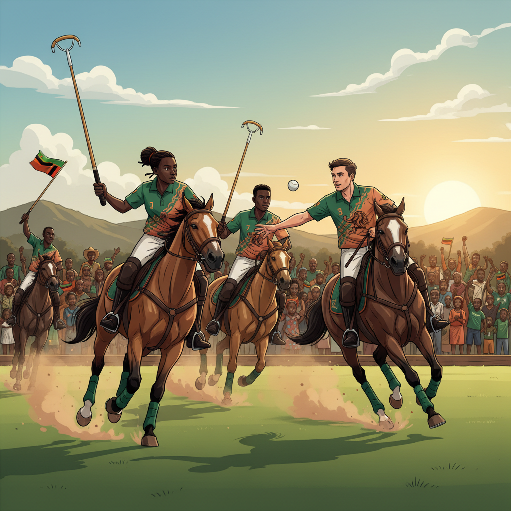 Zambia Polocrosse hosts EU Barbrians team