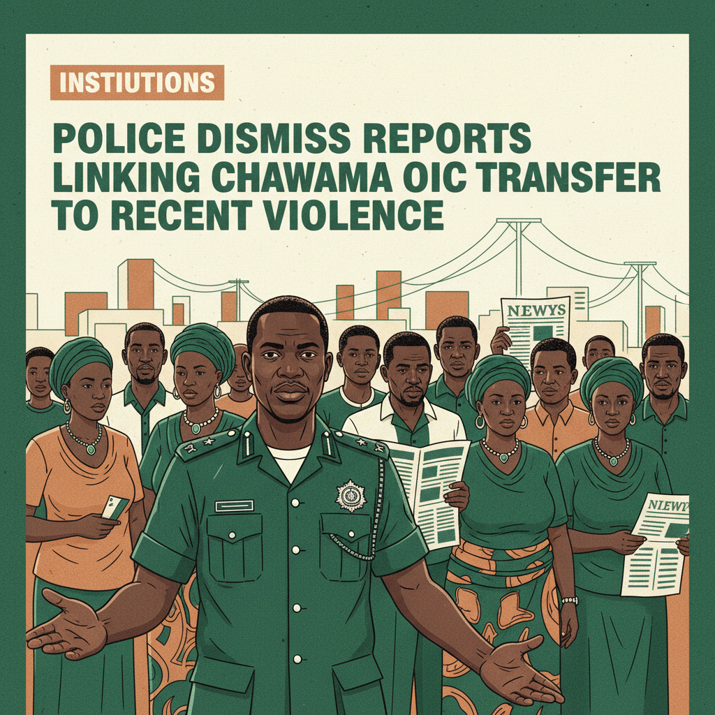 POLICE DISMISS REPORTS LINKING CHAWAMA OIC TRANSFER TO RECENT VIO•LENCE