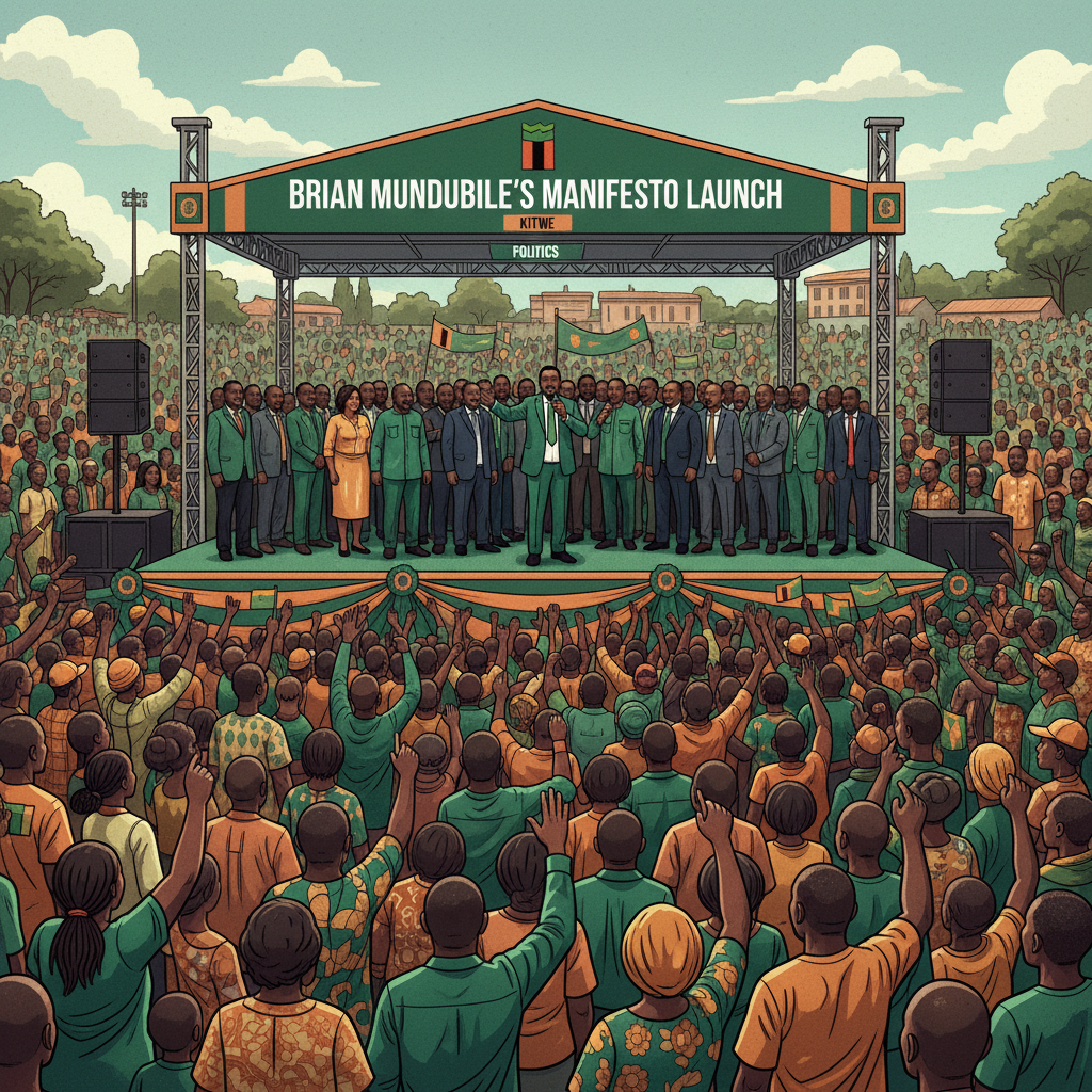 THOUSANDS GATHER FOR BRIAN MUNDUBILE’S MANIFESTO LAUNCH IN KITWE