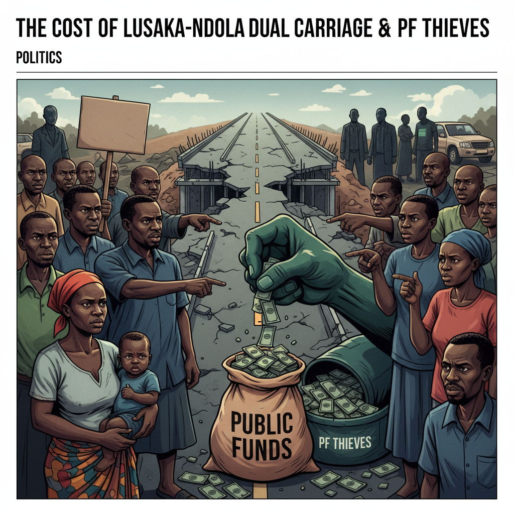 THE COST OF LUSAKA-NDOLA DUAL CARRIAGE & PF THIEVES