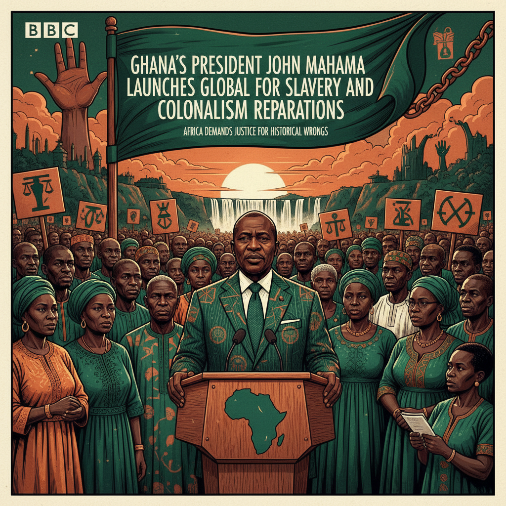 GHANA’S PRESIDENT JOHN MAHAMA LAUNCHES GLOBAL PUSH FOR SLAVERY AND COLONIALISM REPARATIONS AS AFRICA DEMANDS JUSTICE FOR HISTORICAL WRONGS