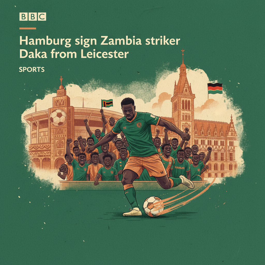 Hamburg sign Zambia striker Daka from Leicester