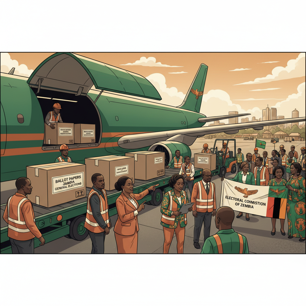 First Consignment of Ballot Papers Arrives in Lusaka