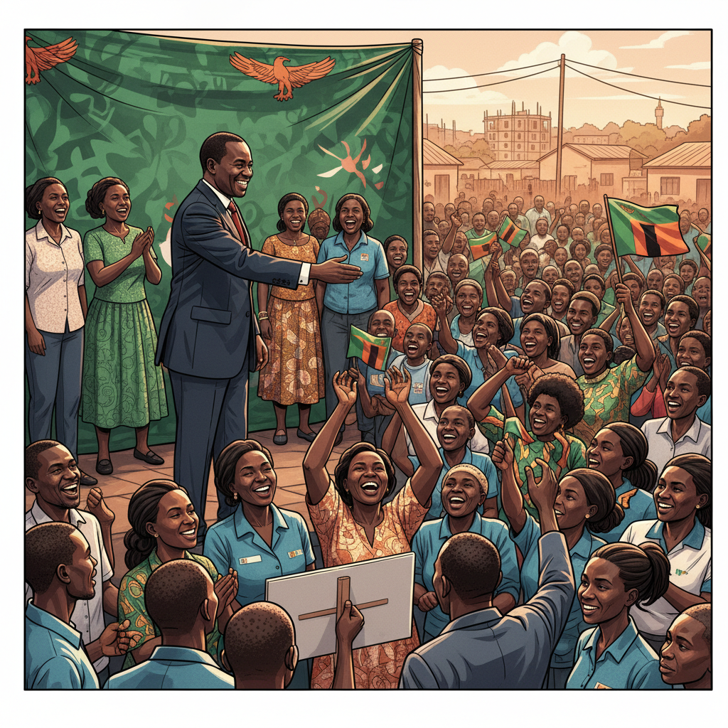 President Hichilema Urges Manyama Residents to Vote UPND, Pledges Continued Development