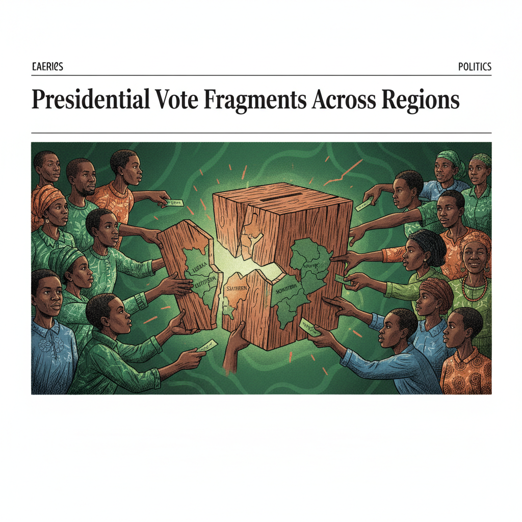 Presidential Vote Fragments Across Regions