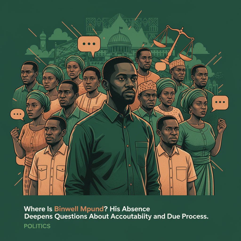Where Is Binwell Mpundu? His Absence Deepens Questions About Accountability and Due Process
