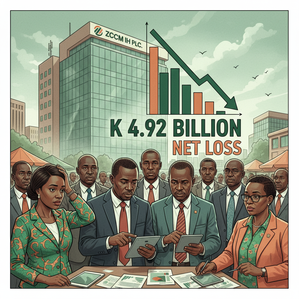 ZCCM IH PLC has posted a staggering net loss of K 4.92 billion for the year ended 31 December 2025