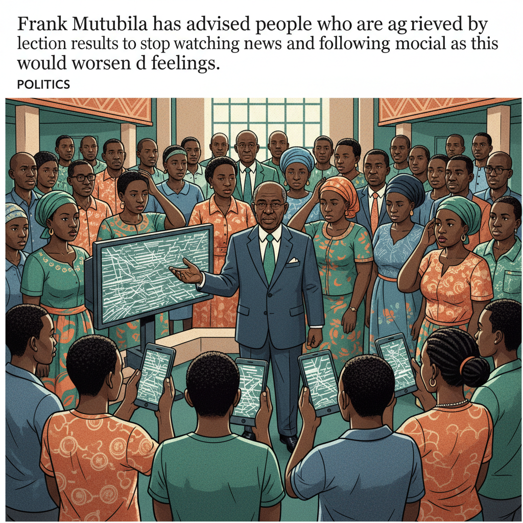 Frank Mutubila has advised people who are aggrieved by election results to stop watching news and following social media as this would worsen their feelings