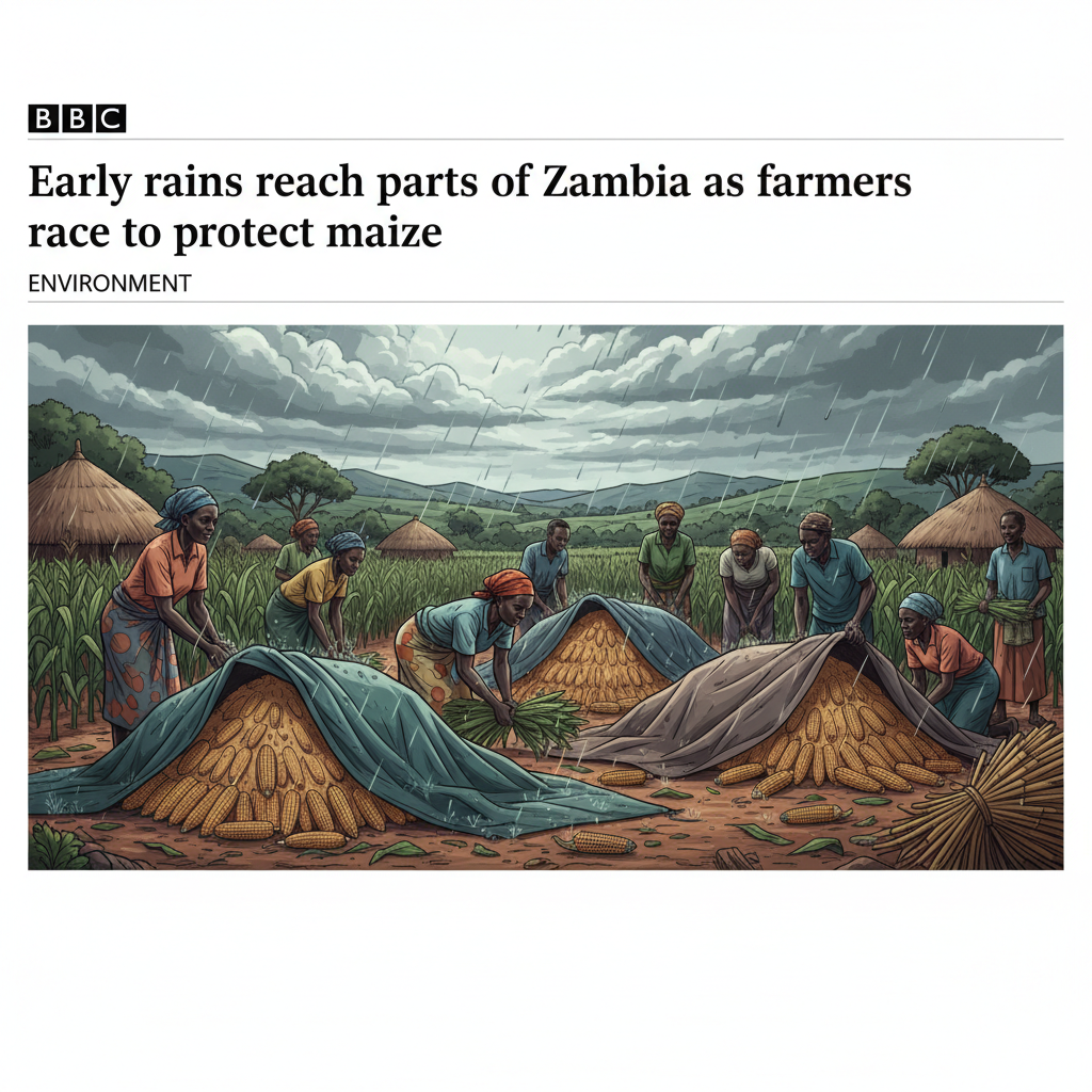 Early rains reach parts of Zambia as farmers race to protect maize