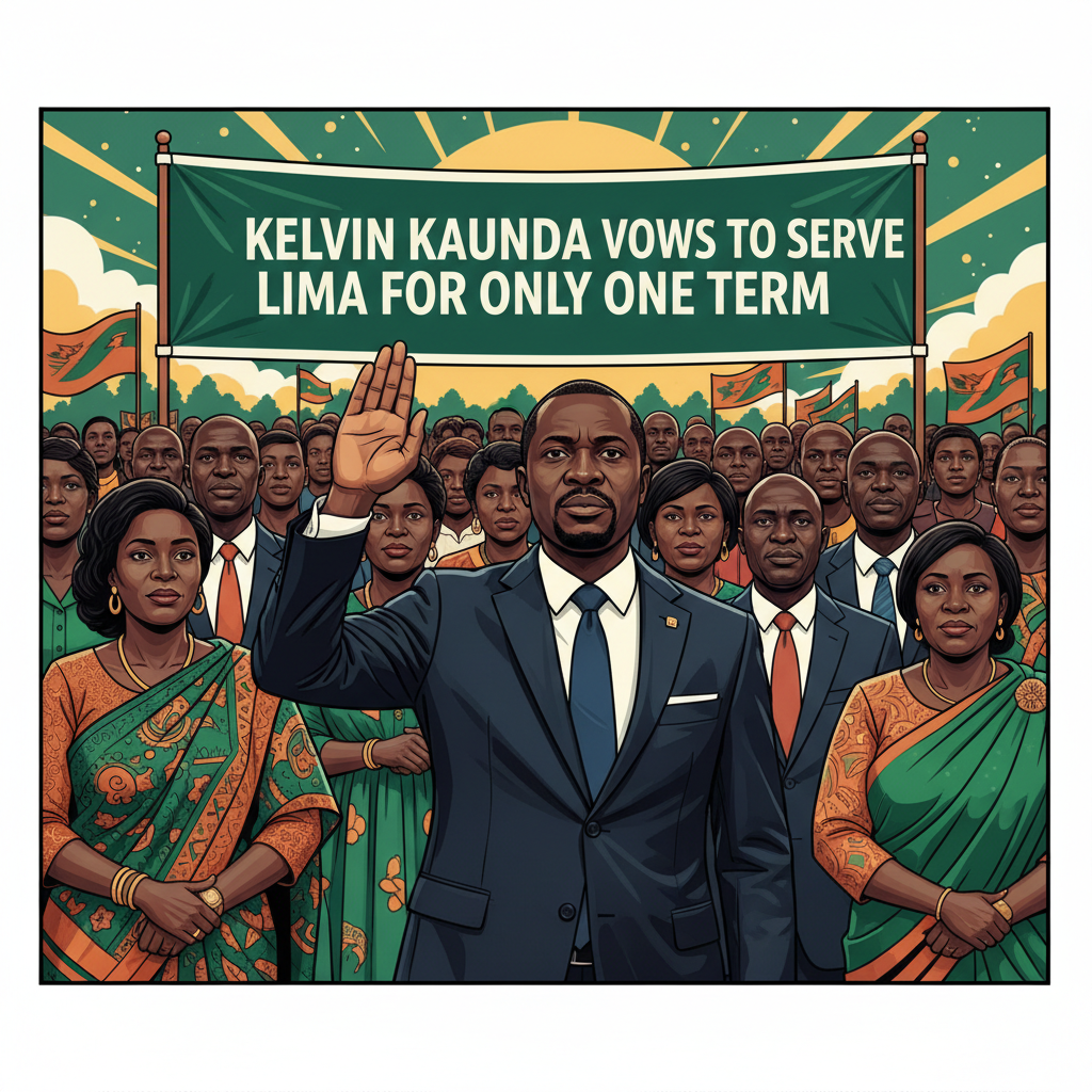 KELVIN KAUNDA VOWS TO SERVE LIMA FOR ONLY ONE TERM