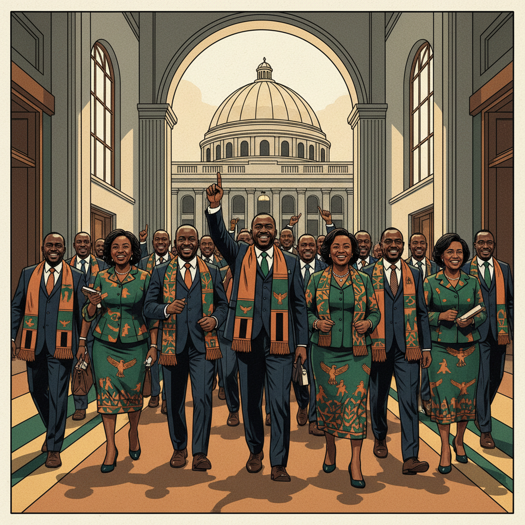The list of Members of Parliament sworn in today at the National Assembly below.
