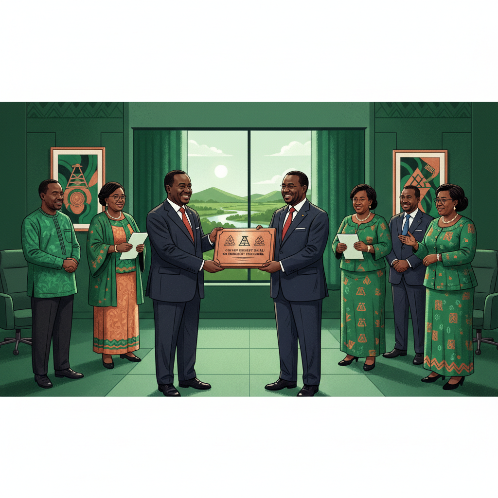 KCM Pays Courtesy Call on President Hichilema, Presents Commemorative Copper Plaque