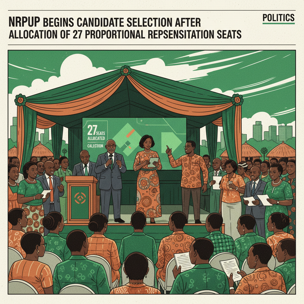 NRPUP BEGINS CANDIDATE SELECTION AFTER ALLOCATION OF 27 PROPORTIONAL REPRESENTATION SEATS