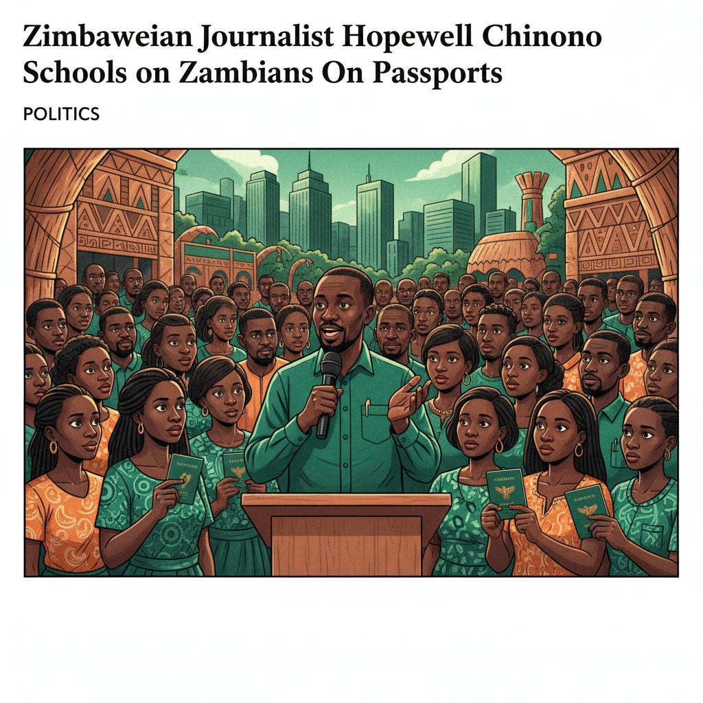 Zimbabwean Journalist Hopewell Chinono Schools  Zambians On Passports