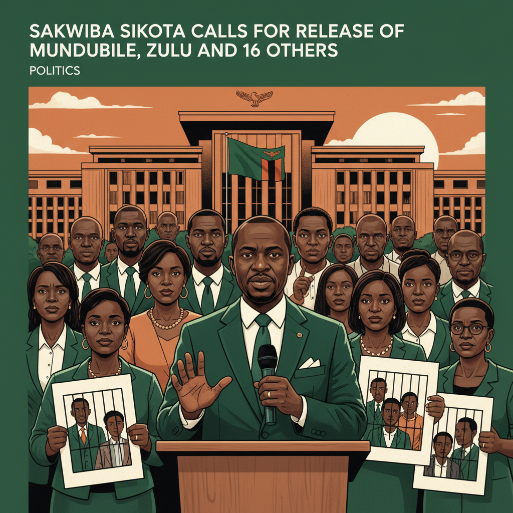 SAKWIBA SIKOTA CALLS FOR RELEASE OF MUNDUBILE, ZULU AND 16 OTHERS