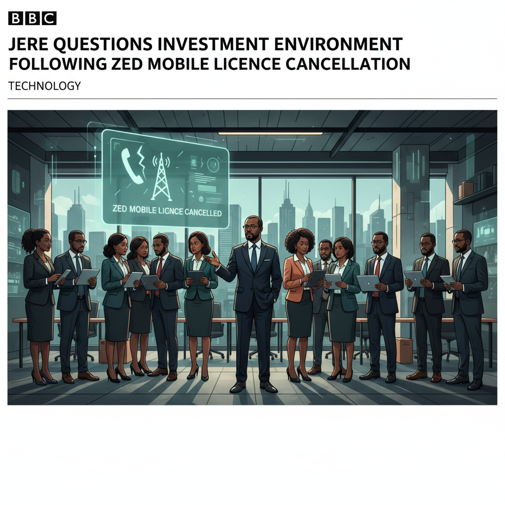 JERE QUESTIONS INVESTMENT ENVIRONMENT FOLLOWING ZED MOBILE LICENCE CANCELLATION