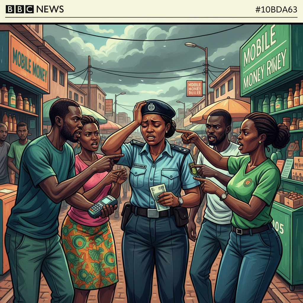 MOBILE MONEY DEALERS HARASS DISTRESSED FEMALE COP OVER K5,000 TRANSACTION
