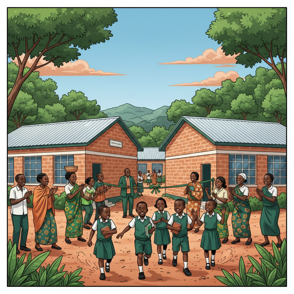 Mpunga Community in Zambezi West receives new classroom blocks