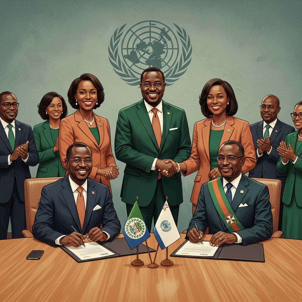 Haimbe Signs Zambia Into Diplomatic Ties With Belize And The Sovereign Order Of Malta At The UN