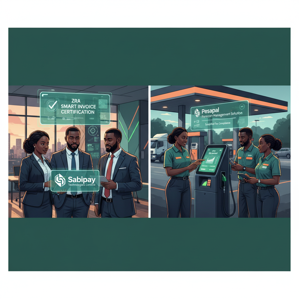 Sabipay Technologies Limited Receives ZRA Smart Invoice Certification And Integrates With Pesapal Forecourt Management Solution To Simplify Tax Compliance For Zambia’s Fuel Retailers