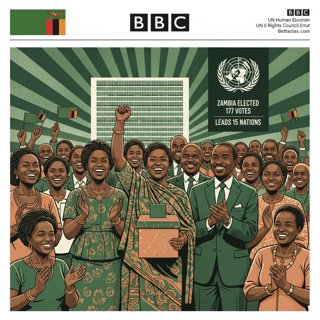 Zambia Secures Highest Vote at UN Human Rights Council Elections, Leading 15 Nations With 177 Votes