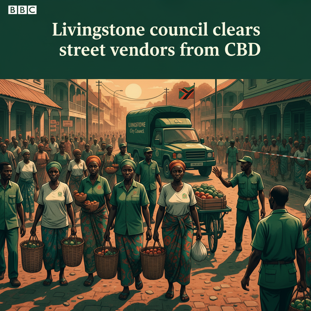 Livingstone council clears street vendors from CBD