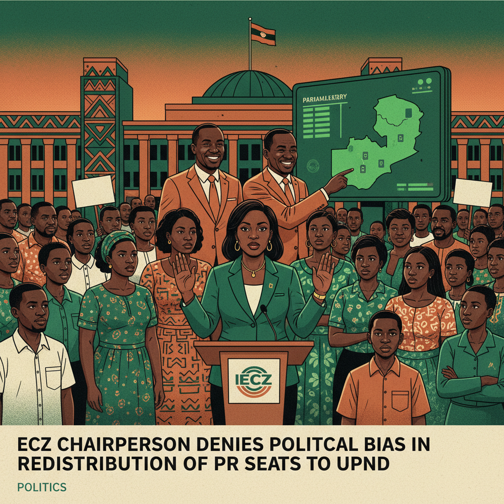 ECZ CHAIRPERSON DENIES POLITICAL BIAS IN REDISTRIBUTION OF PR SEATS TO UPND